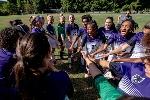 Move to soccer team in a huddle slide